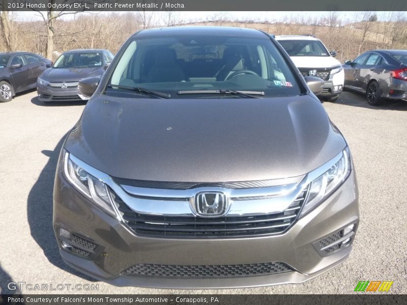 Pacific Pewter Metallic / Mocha 2019 Honda Odyssey EX-L