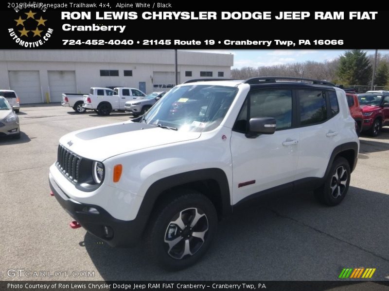 Alpine White / Black 2019 Jeep Renegade Trailhawk 4x4