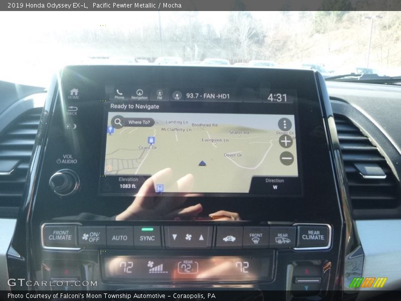 Pacific Pewter Metallic / Mocha 2019 Honda Odyssey EX-L
