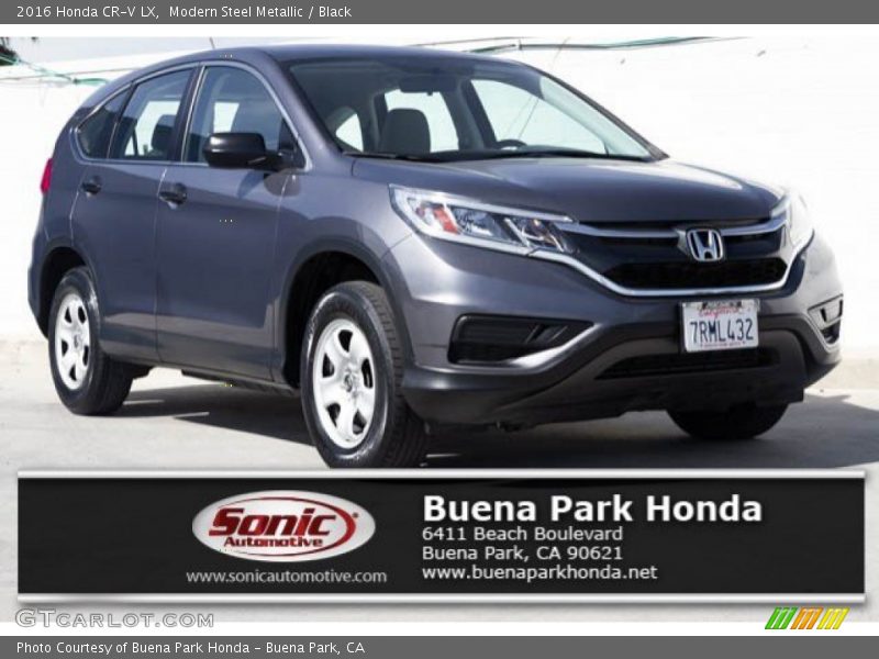 Modern Steel Metallic / Black 2016 Honda CR-V LX