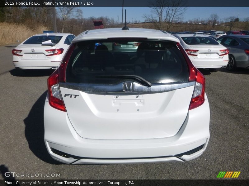 Platinum White Pearl / Black 2019 Honda Fit EX