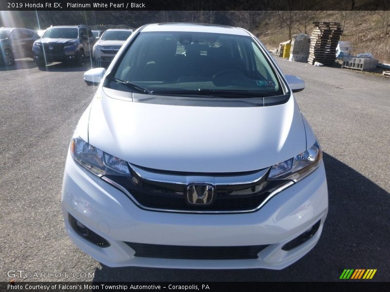 Platinum White Pearl / Black 2019 Honda Fit EX