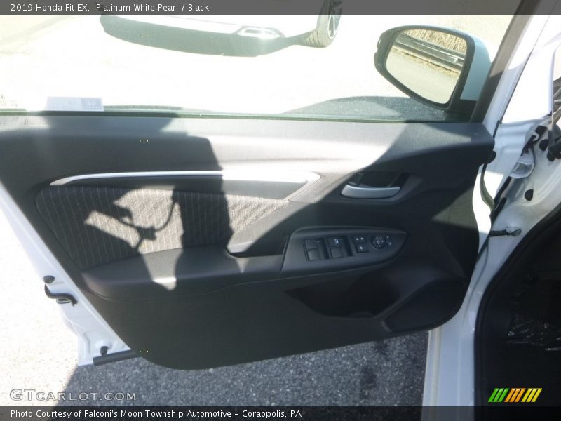 Platinum White Pearl / Black 2019 Honda Fit EX