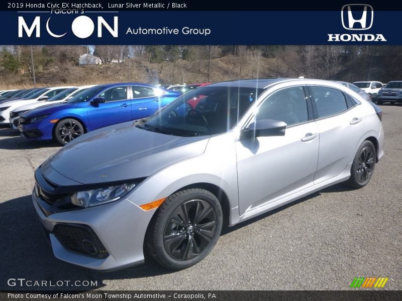 Lunar Silver Metallic / Black 2019 Honda Civic EX Hatchback
