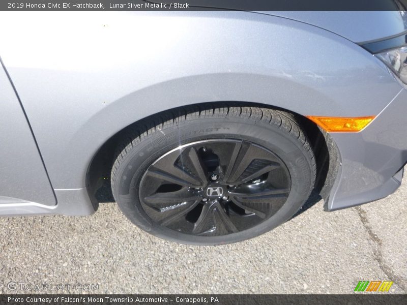 Lunar Silver Metallic / Black 2019 Honda Civic EX Hatchback