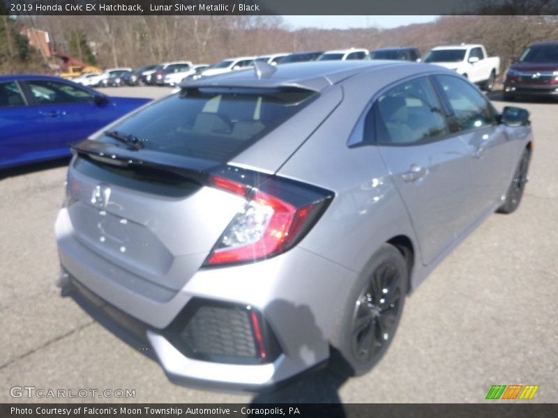 Lunar Silver Metallic / Black 2019 Honda Civic EX Hatchback