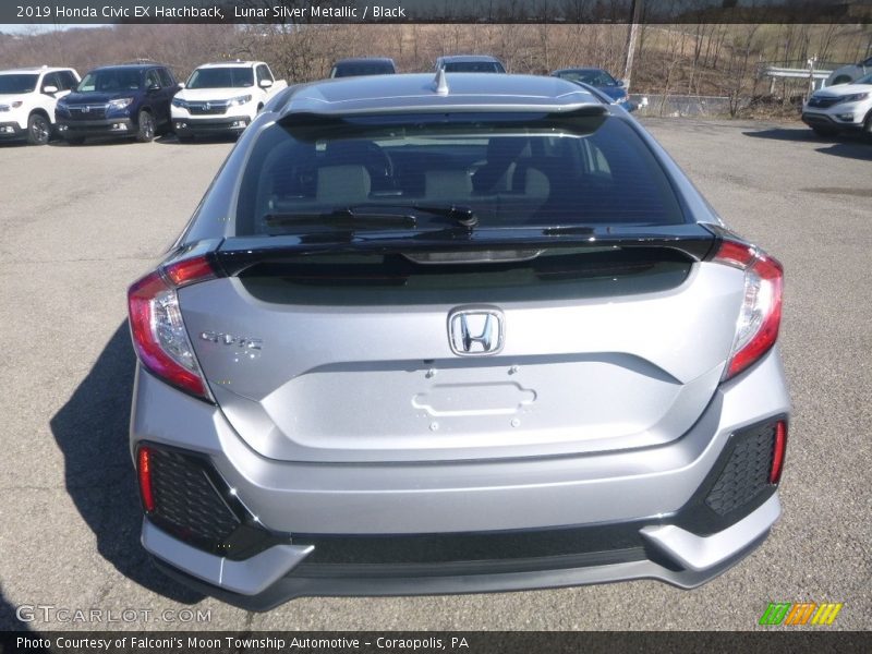 Lunar Silver Metallic / Black 2019 Honda Civic EX Hatchback