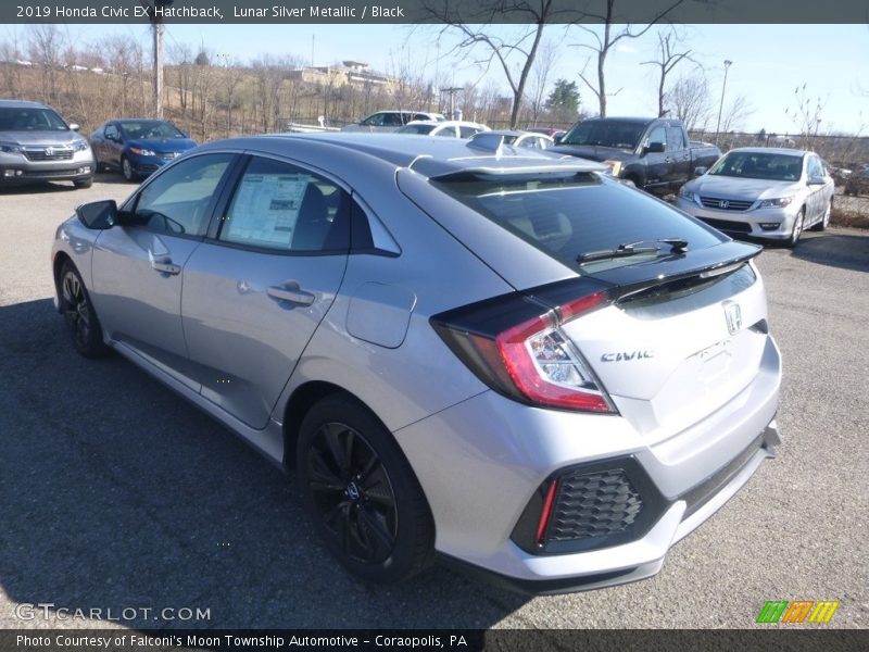 Lunar Silver Metallic / Black 2019 Honda Civic EX Hatchback