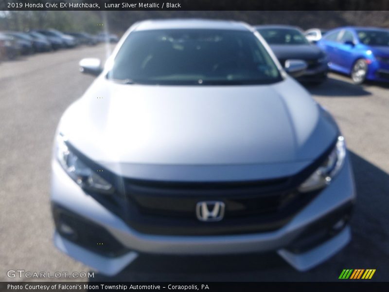 Lunar Silver Metallic / Black 2019 Honda Civic EX Hatchback