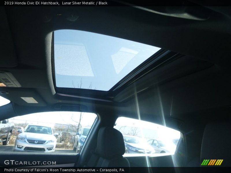 Lunar Silver Metallic / Black 2019 Honda Civic EX Hatchback