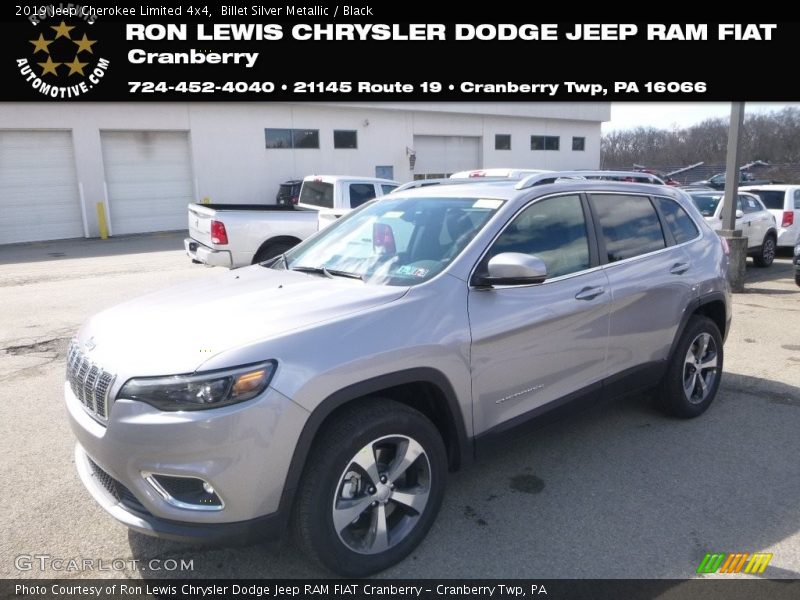Billet Silver Metallic / Black 2019 Jeep Cherokee Limited 4x4