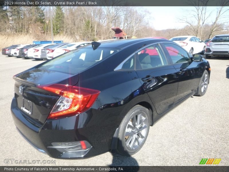 Crystal Black Pearl / Black 2019 Honda Civic EX Sedan
