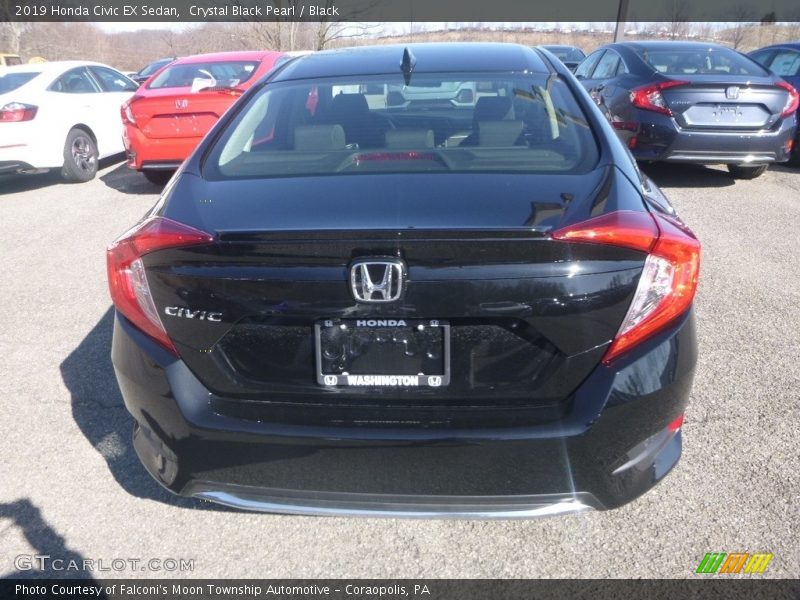 Crystal Black Pearl / Black 2019 Honda Civic EX Sedan