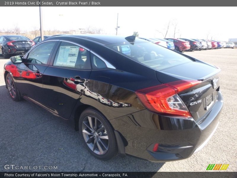 Crystal Black Pearl / Black 2019 Honda Civic EX Sedan