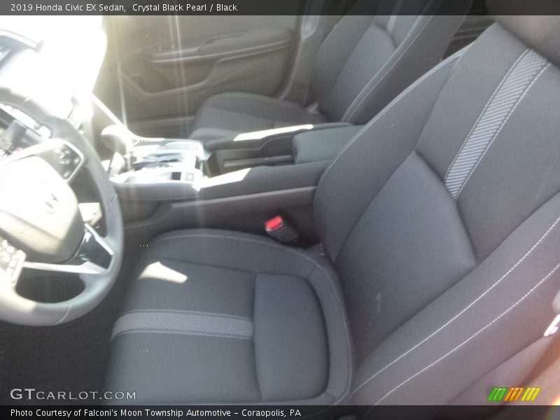 Crystal Black Pearl / Black 2019 Honda Civic EX Sedan