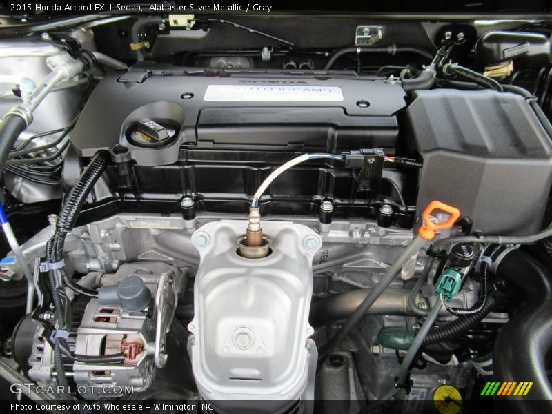 Alabaster Silver Metallic / Gray 2015 Honda Accord EX-L Sedan