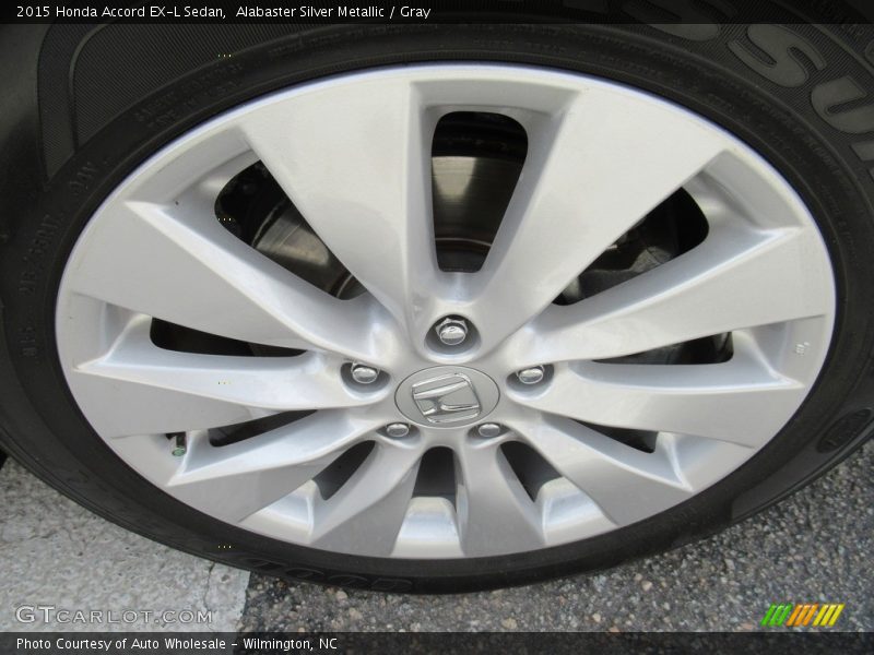 Alabaster Silver Metallic / Gray 2015 Honda Accord EX-L Sedan