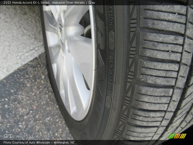 Alabaster Silver Metallic / Gray 2015 Honda Accord EX-L Sedan