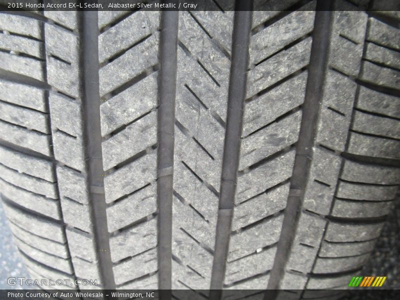 Alabaster Silver Metallic / Gray 2015 Honda Accord EX-L Sedan