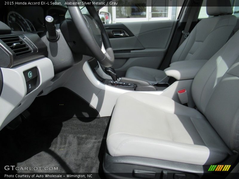 Alabaster Silver Metallic / Gray 2015 Honda Accord EX-L Sedan