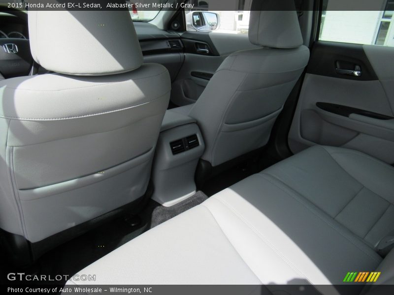 Alabaster Silver Metallic / Gray 2015 Honda Accord EX-L Sedan