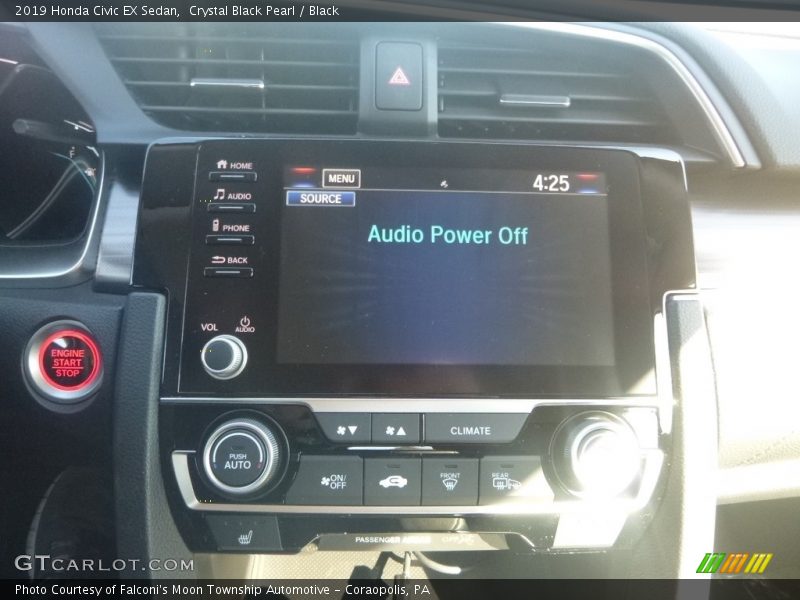 Crystal Black Pearl / Black 2019 Honda Civic EX Sedan