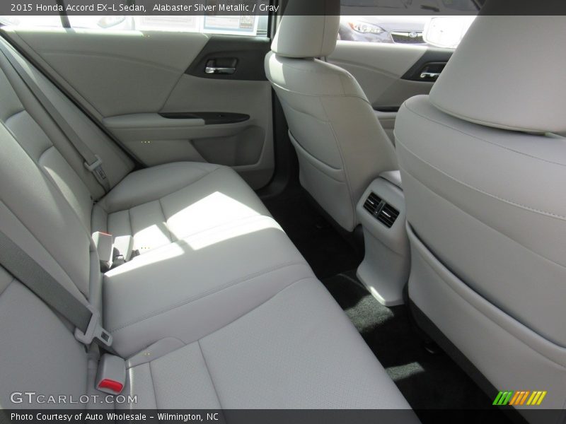 Alabaster Silver Metallic / Gray 2015 Honda Accord EX-L Sedan
