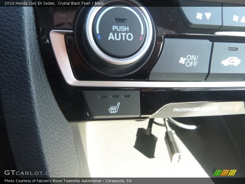 Crystal Black Pearl / Black 2019 Honda Civic EX Sedan