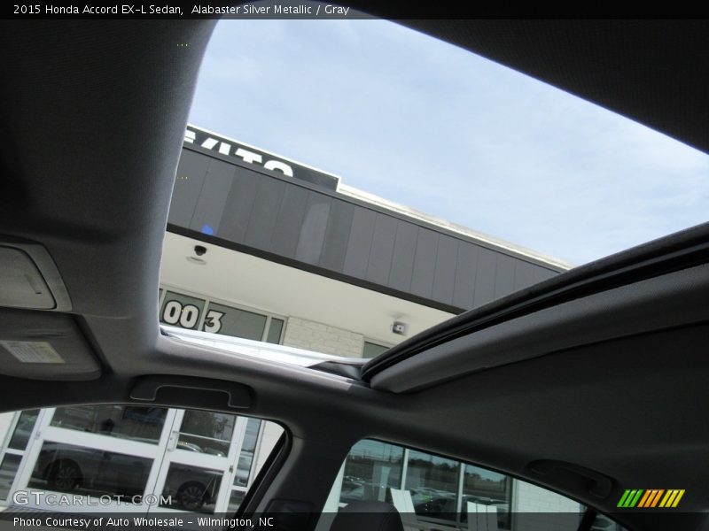 Alabaster Silver Metallic / Gray 2015 Honda Accord EX-L Sedan