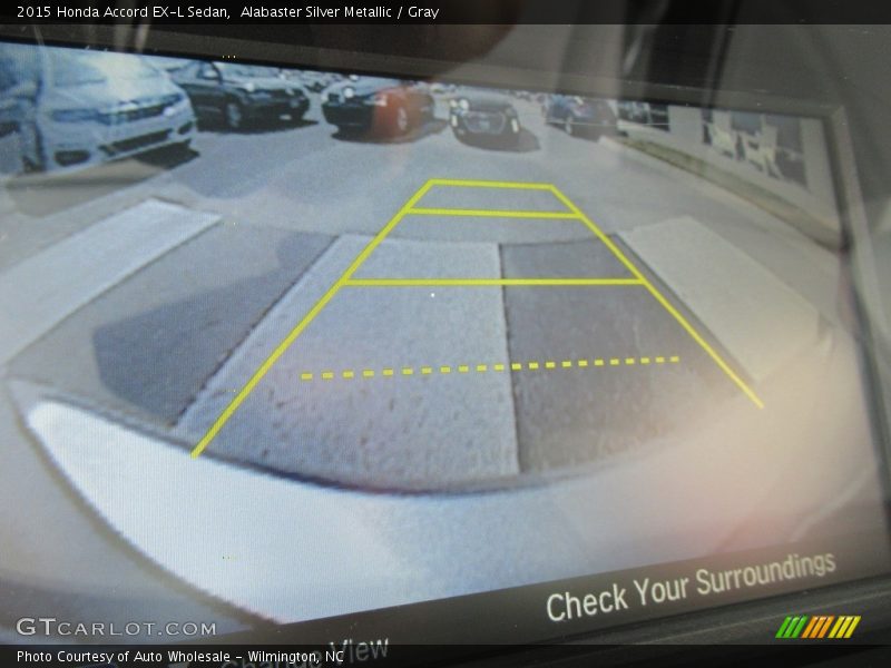 Alabaster Silver Metallic / Gray 2015 Honda Accord EX-L Sedan