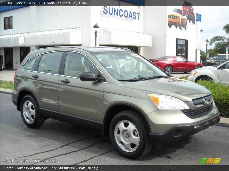 Green Tea Metallic / Gray 2008 Honda CR-V LX