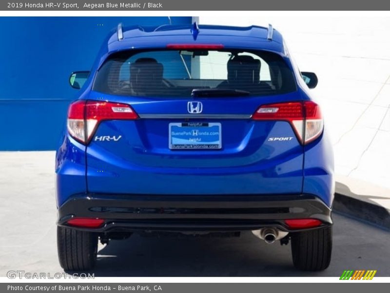 Aegean Blue Metallic / Black 2019 Honda HR-V Sport