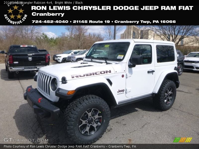 Bright White / Black 2019 Jeep Wrangler Rubicon 4x4