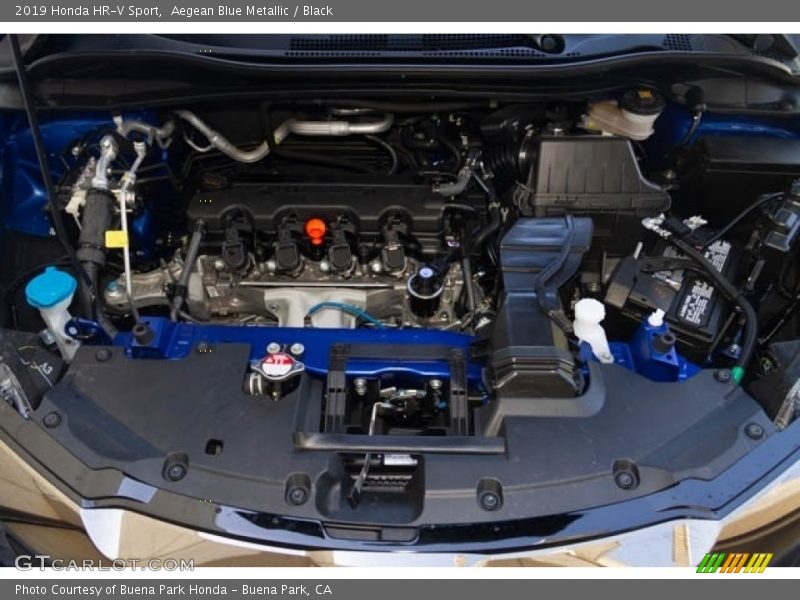 Aegean Blue Metallic / Black 2019 Honda HR-V Sport