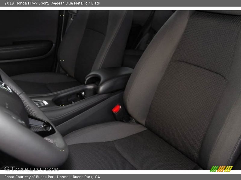 Aegean Blue Metallic / Black 2019 Honda HR-V Sport