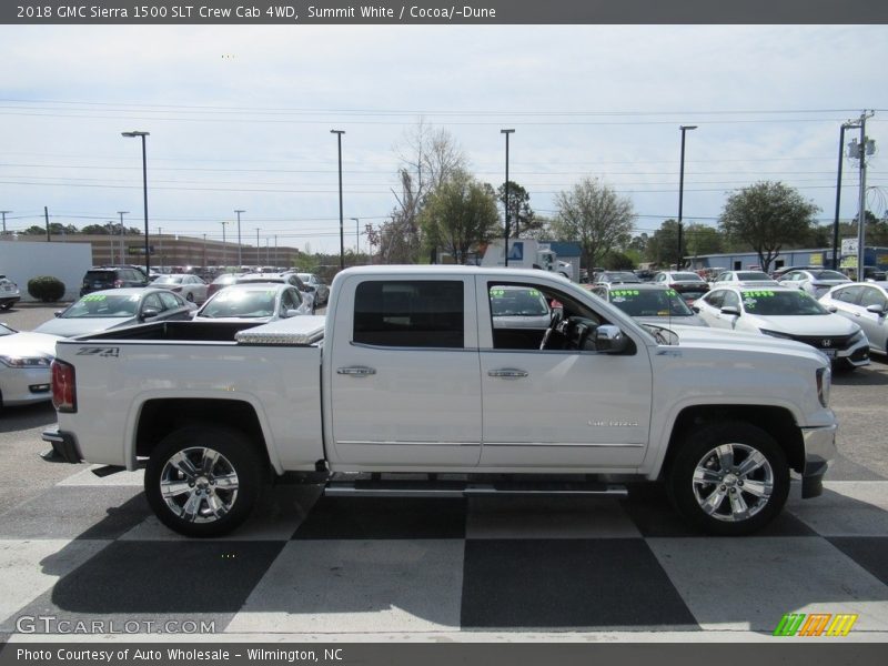 Summit White / Cocoa/­Dune 2018 GMC Sierra 1500 SLT Crew Cab 4WD
