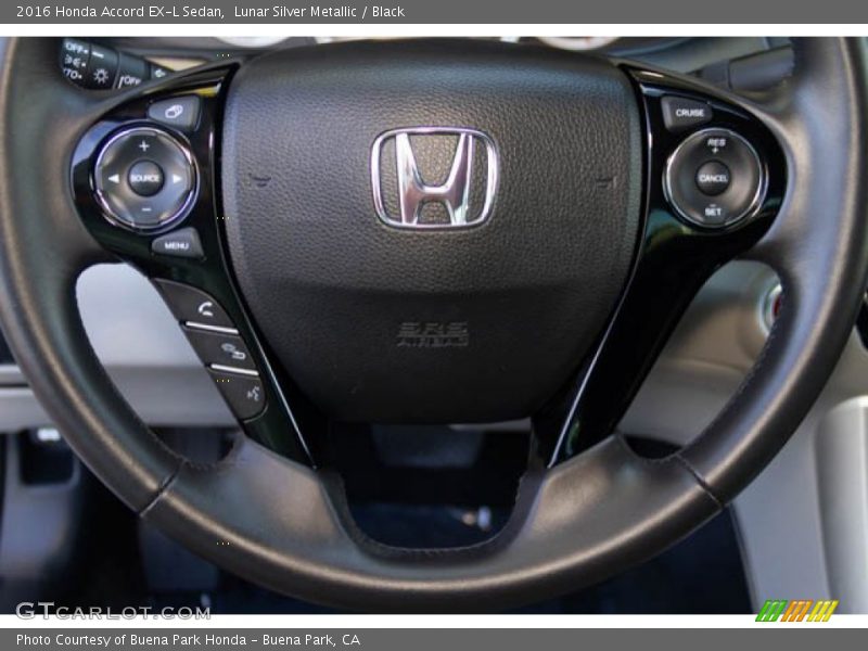 Lunar Silver Metallic / Black 2016 Honda Accord EX-L Sedan