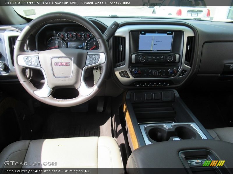 Summit White / Cocoa/­Dune 2018 GMC Sierra 1500 SLT Crew Cab 4WD