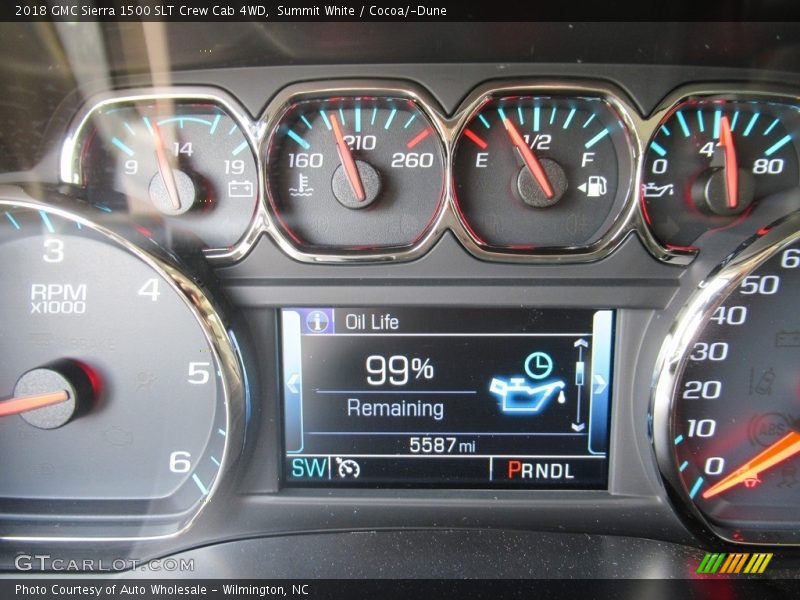 Summit White / Cocoa/­Dune 2018 GMC Sierra 1500 SLT Crew Cab 4WD