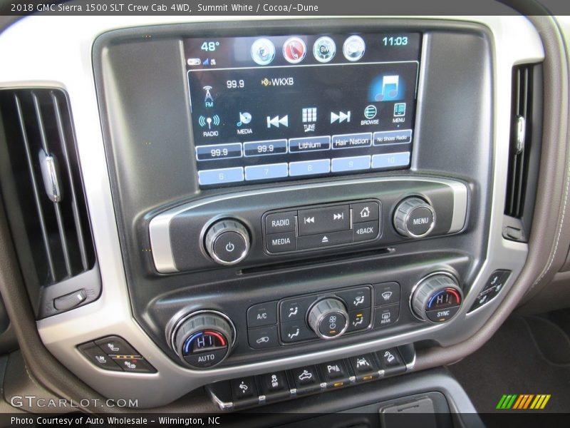 Summit White / Cocoa/­Dune 2018 GMC Sierra 1500 SLT Crew Cab 4WD