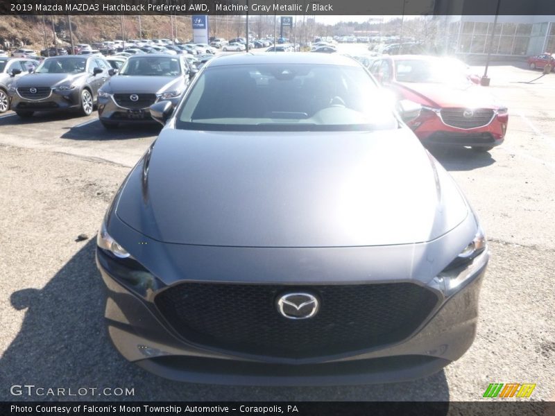 Machine Gray Metallic / Black 2019 Mazda MAZDA3 Hatchback Preferred AWD