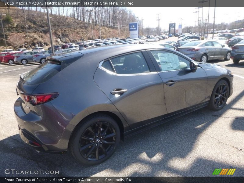 Machine Gray Metallic / Red 2019 Mazda MAZDA3 Hatchback Premium