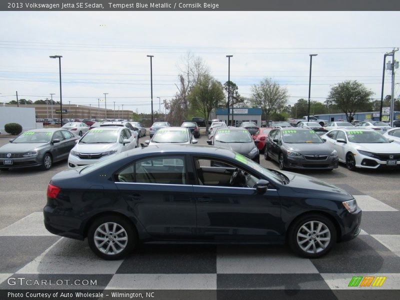 Tempest Blue Metallic / Cornsilk Beige 2013 Volkswagen Jetta SE Sedan