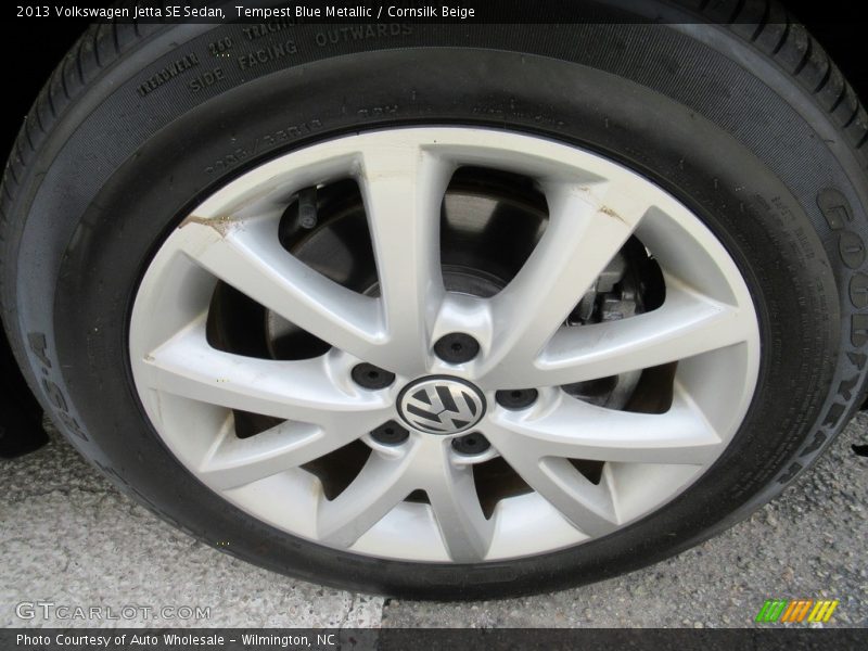 Tempest Blue Metallic / Cornsilk Beige 2013 Volkswagen Jetta SE Sedan