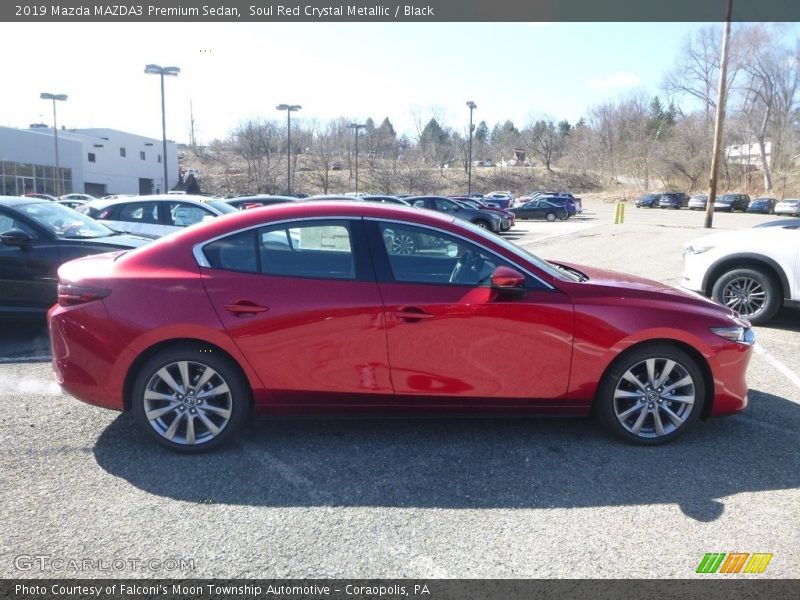 Soul Red Crystal Metallic / Black 2019 Mazda MAZDA3 Premium Sedan