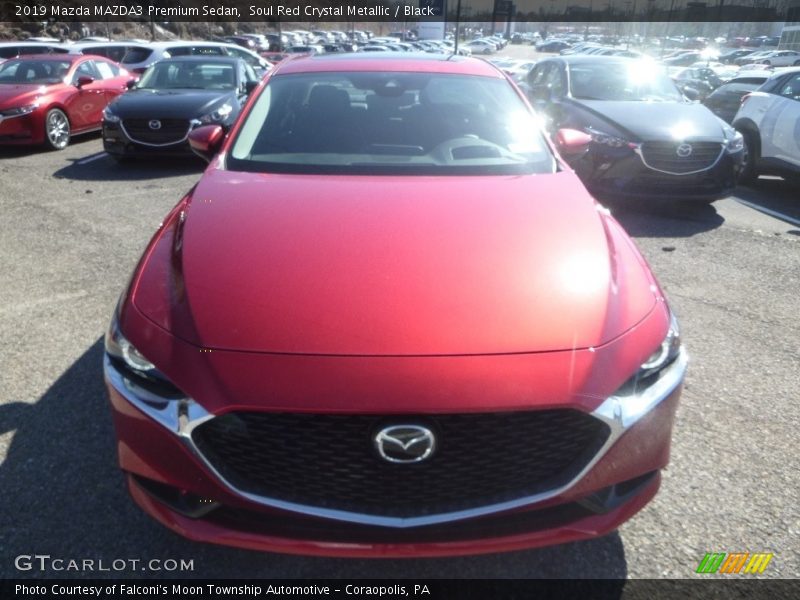 Soul Red Crystal Metallic / Black 2019 Mazda MAZDA3 Premium Sedan