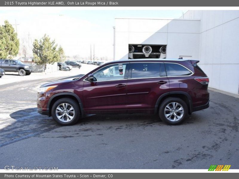 Ooh La La Rouge Mica / Black 2015 Toyota Highlander XLE AWD