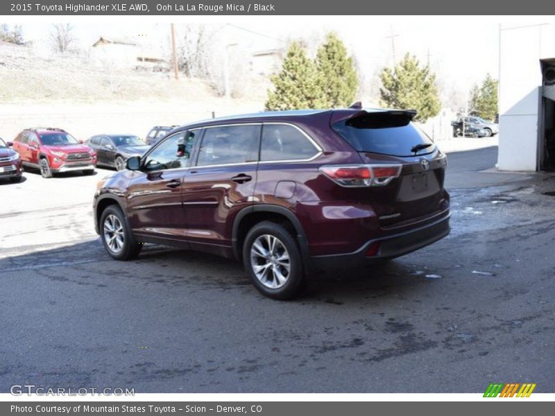 Ooh La La Rouge Mica / Black 2015 Toyota Highlander XLE AWD