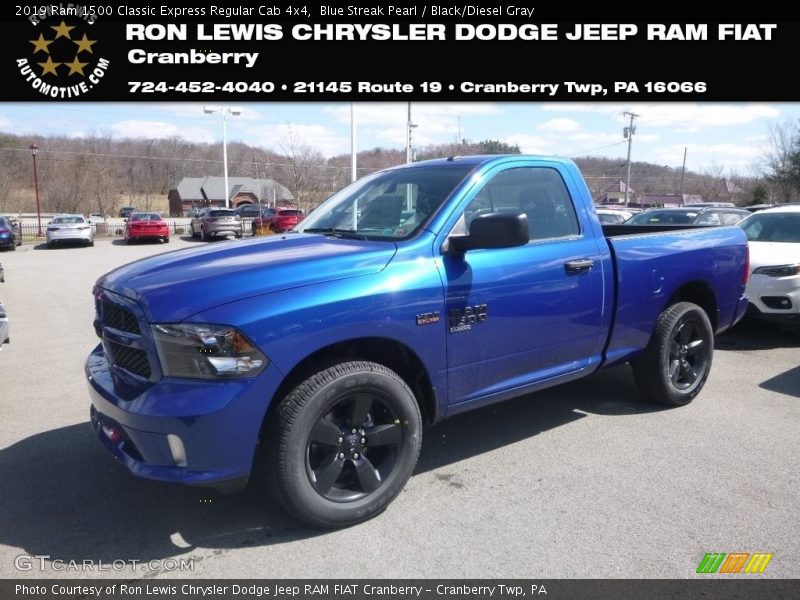 Blue Streak Pearl / Black/Diesel Gray 2019 Ram 1500 Classic Express Regular Cab 4x4