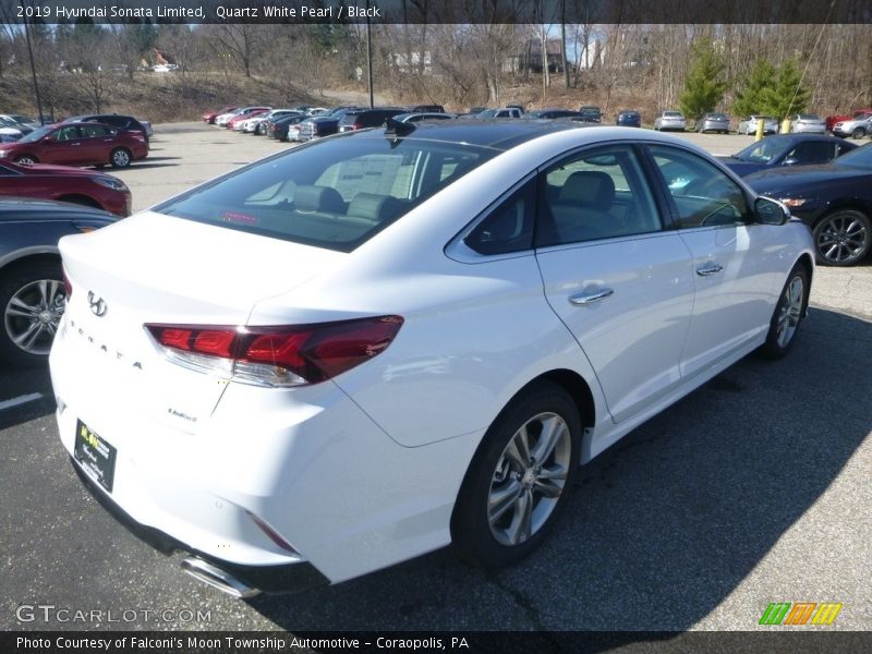 Quartz White Pearl / Black 2019 Hyundai Sonata Limited